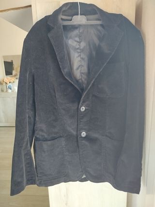 Giacca uomo velluto a costine nera