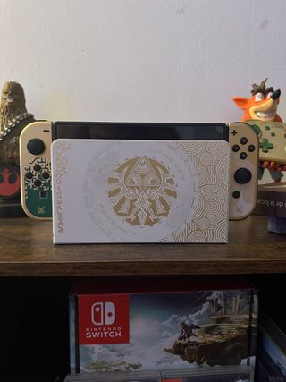 Nintendo Switch OLED Zelda TOTK, juegos y SD 256GB