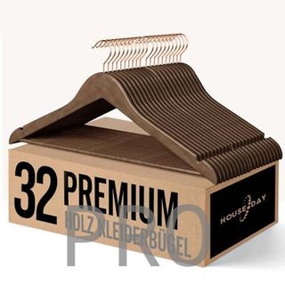 Perchas de Madera 32Pcs