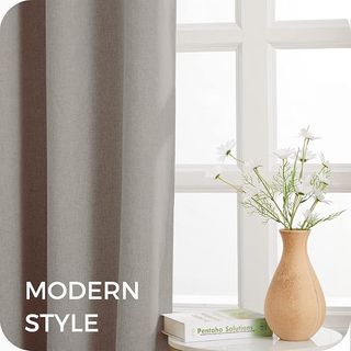 Cortinas Opacas Beige 2 Pzas