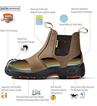 Zapatos de Seguridad Hombres Talla 41