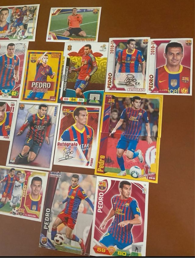 16 cromos de fútbol de Pedro
