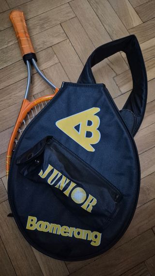 Raqueta Boomerang infantil naranja y regalo 