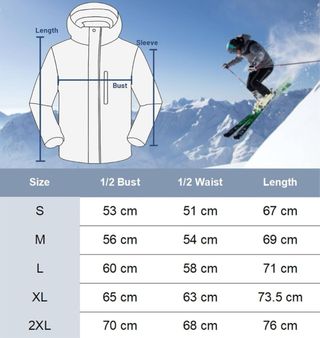 Chaqueta de Invierno Impermeable Mujer Azul Claro