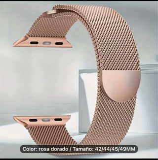 Correa Milanesa Oro Rosa Apple Watch 42,44,45,49
