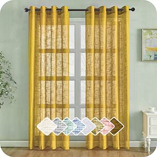 Cortinas Amarillo Mostaza