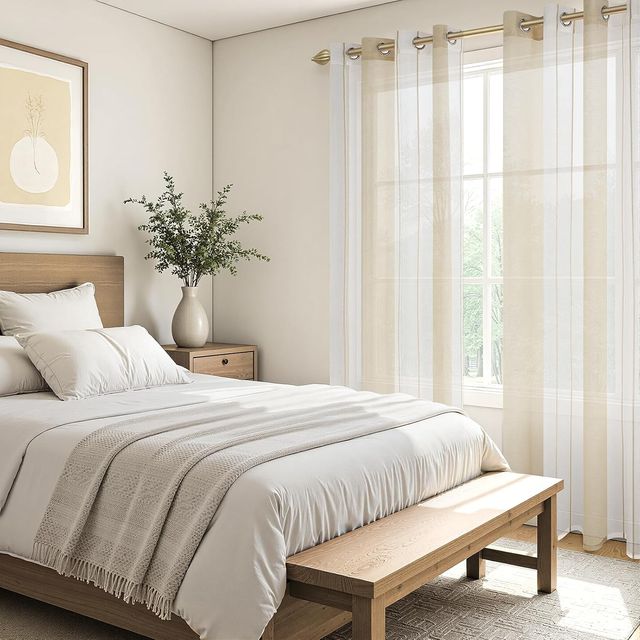 Cortinas Translúcidas Modernas 2*140x245cm