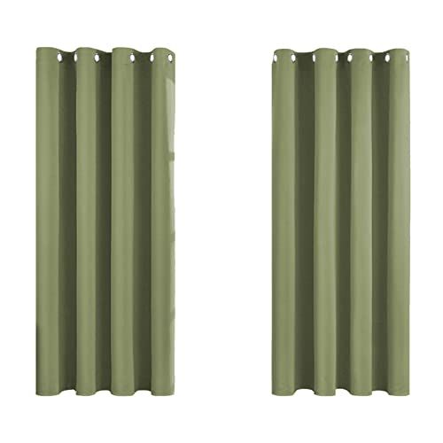 Cortinas Opacas Térmicas 2*140x145cm Verde