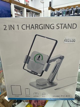 Soporte Carga 2 en 1 para Móvil y Auriculares