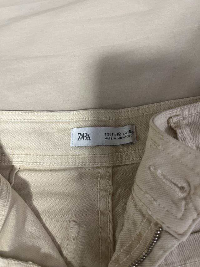 Pantalón Zara Beige pata ancha