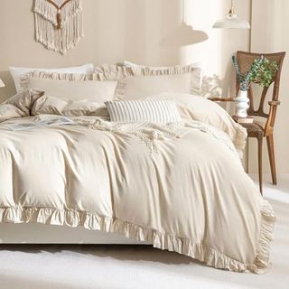 Juego de ropa de cama con volantes de AShanlan - B