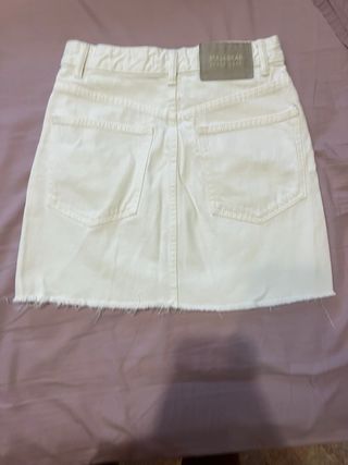 Falda vaquera blanca Pull&Bear