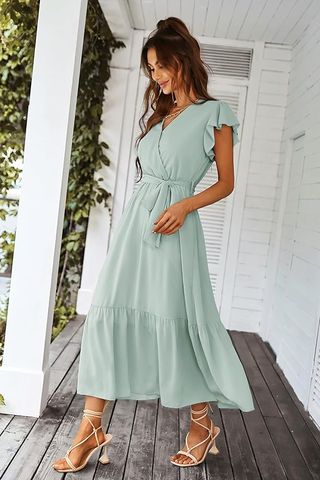 Vestido de Verano Bohemio para Mujer con Cuello