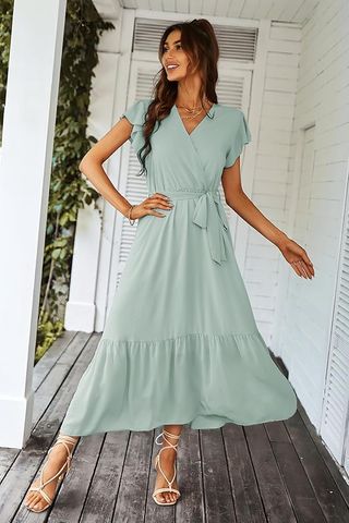 Vestido de Verano Bohemio para Mujer con Cuello