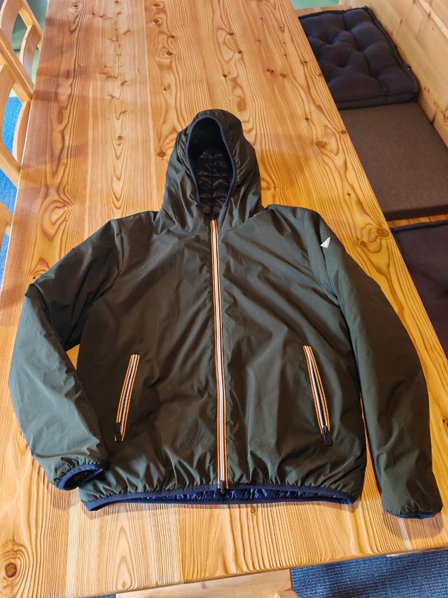 Giubbotto K-Way double face verde - blu