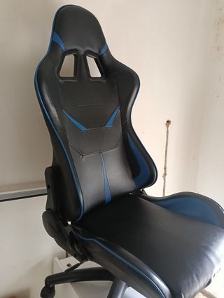 Silla Gaming/Estudio Negra y Azul