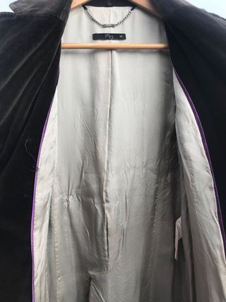 Chaqueta tipo casaca de terciopelo marrón