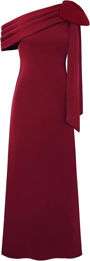 Vestido de cóctel largo con un solo hombro Talla L