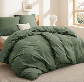 Ropa de cama verde oliva 135x200cm
