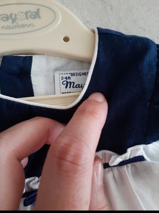 Vestito cerimonia neonata Mayoral pois blu