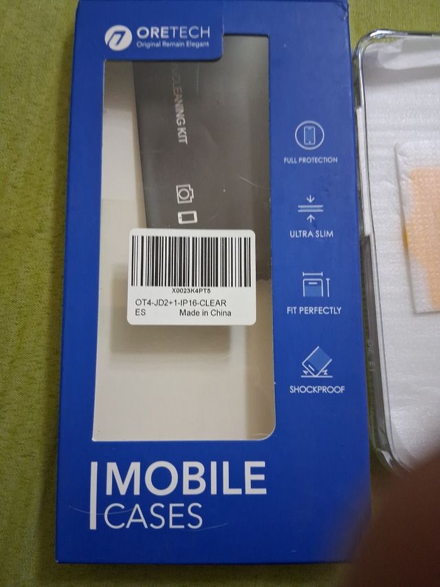 Funda ORETECH iPhone 16 Transparente