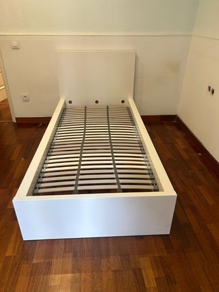 Cama MALM Ikea+ somier de laminas LÖNSET.