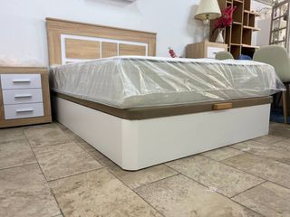 Cama 135cm con almacenaje y colchón nuevo