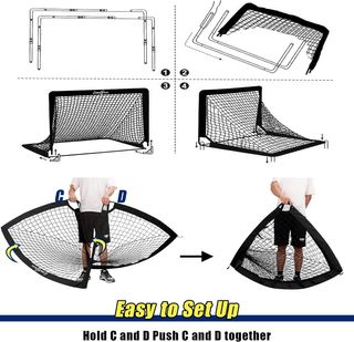 Set 2 Porte Calcio Bambini 120cm Nuove EA010