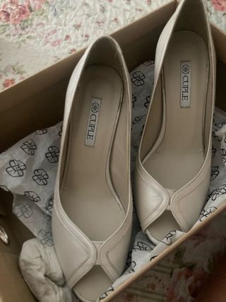 Zapatos de Novia Cuplé Piel Blancos