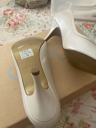 Zapatos de Novia Cuplé Piel Blancos
