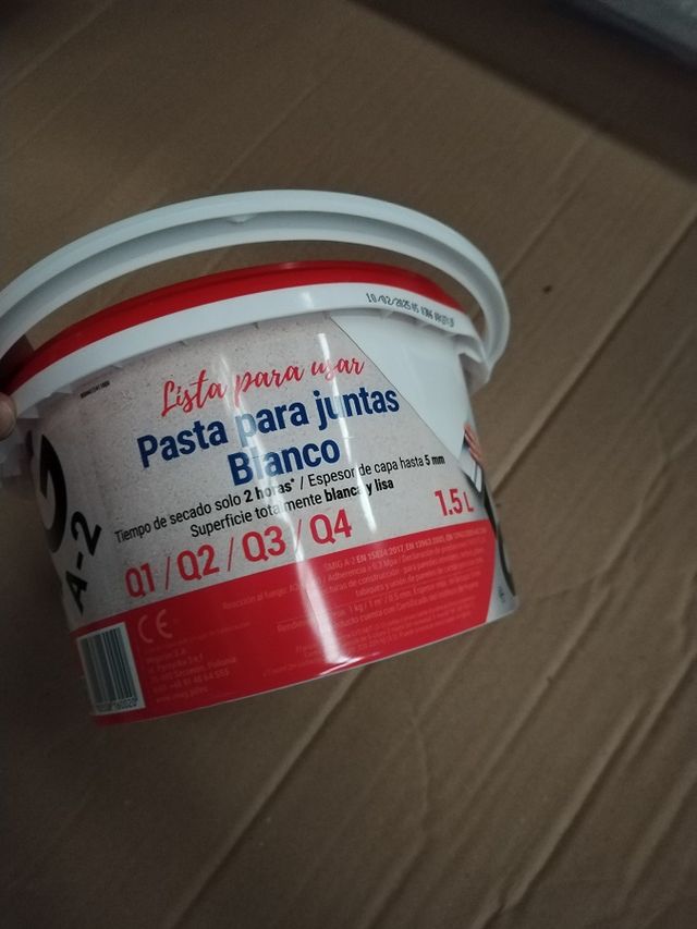 Pasta blanca per a juntes de Pladur Smig A-2