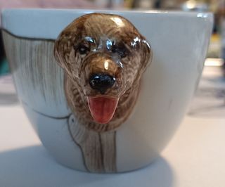 Tazza da tè in ceramica con manico testa labrador