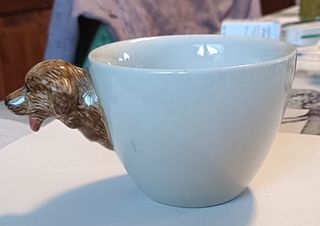 Tazza da tè in ceramica con manico testa labrador