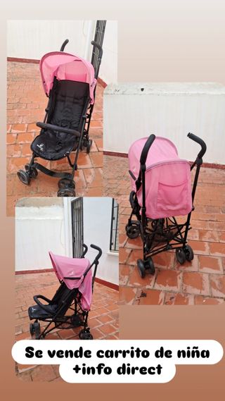 Carrito de bebé rosa