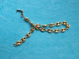 Pulsera oro 18k eslabones café
