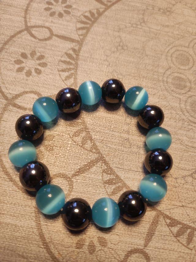 Pulsera Azul y Plata.