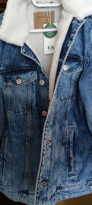 Chaqueta vaquera C&A invierno con borreguito NUEVA