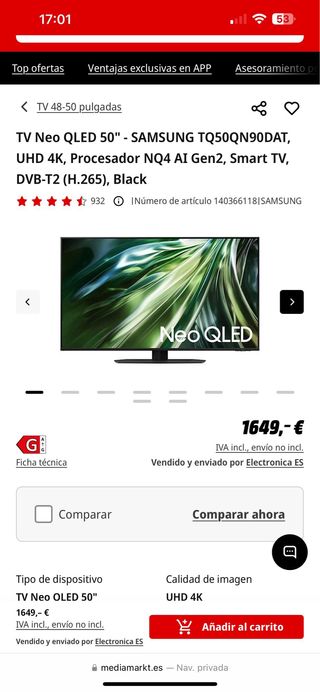 Samsung Smart TV 50” NEO QLED