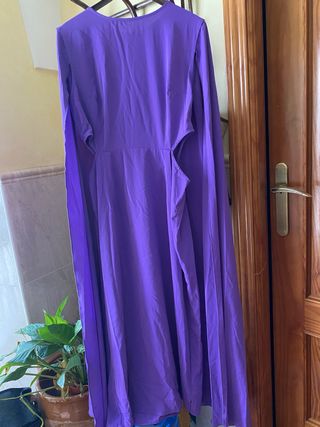 Elegante vestido morado XL con etiqueta