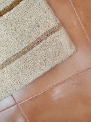 Alfombra Beige y Marrón Diseño Geométrico.