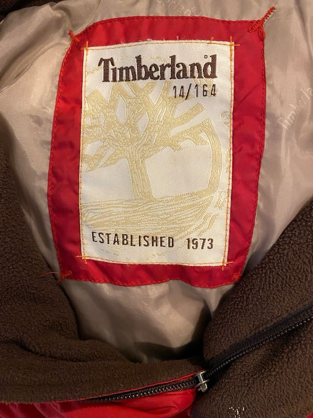 Giacca imbottita Timberland rossa taglia 14/164