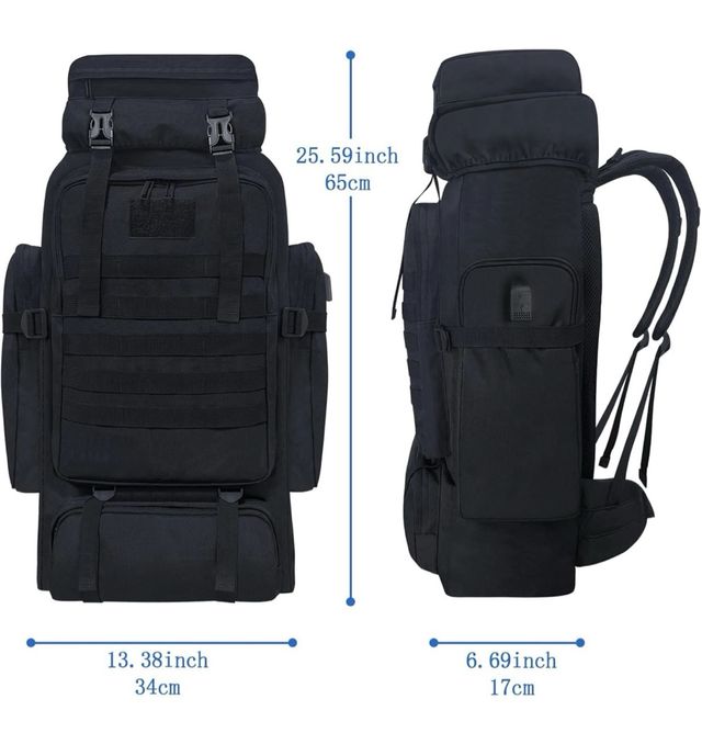 Mochila 80L Negra NUEVA!!!