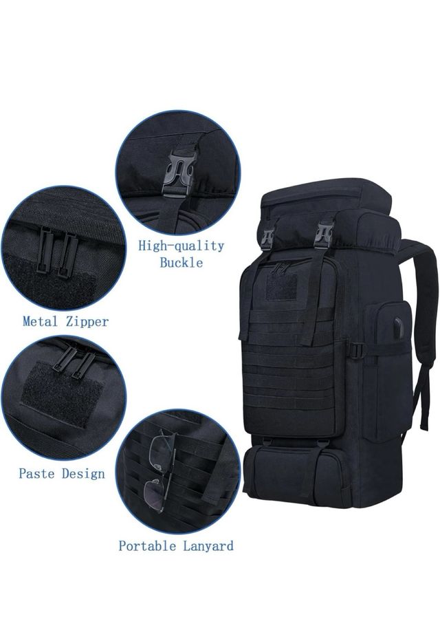 Mochila 80L Negra NUEVA!!!