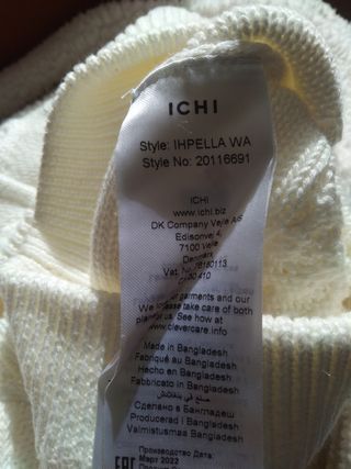 Chaleco de punto blanco