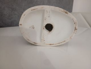 Statuina ceramica bambina su cavallo