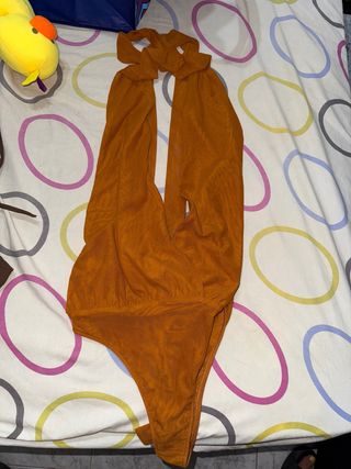 Body Zara Naranja Espalda Descubierta