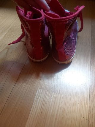 Zapatillas Zara Lentejuelas Rojas