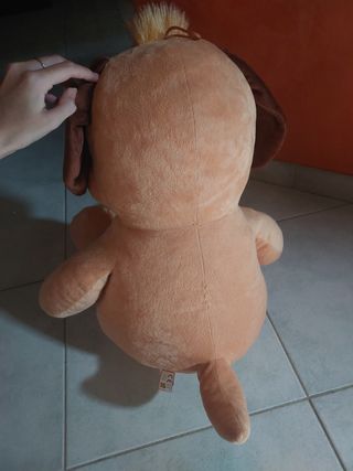 Peluche cane grande con fiocco