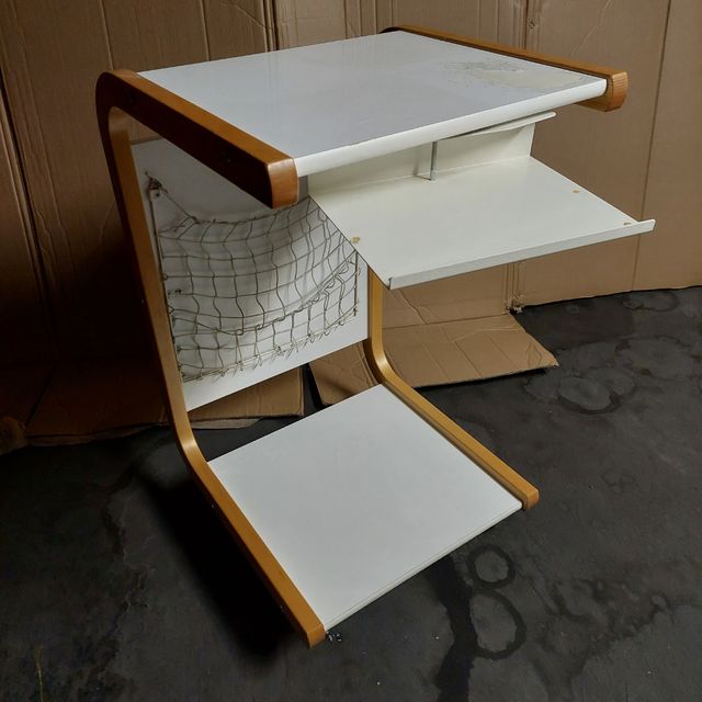 Mesa auxiliar escritorio madera blanca