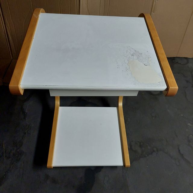 Mesa auxiliar escritorio madera blanca